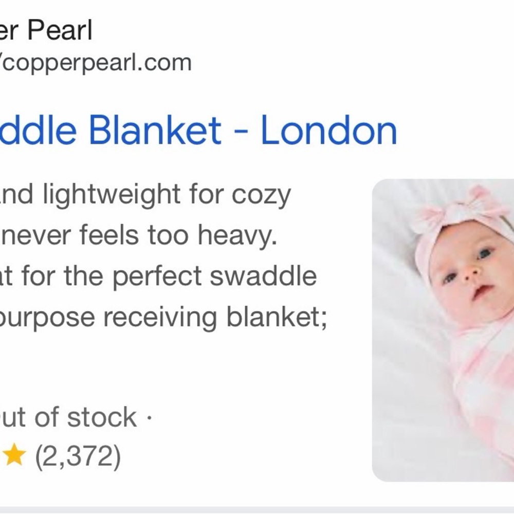 Copper Pearl Pink Swaddle Blanket